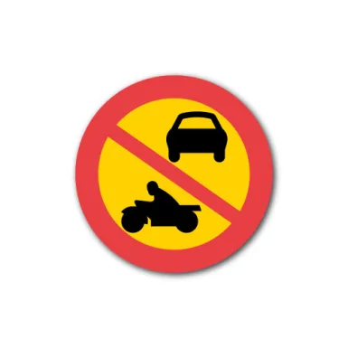 Skylt / Förbud mot trafik med annat motordrivet fordon än moped klass II