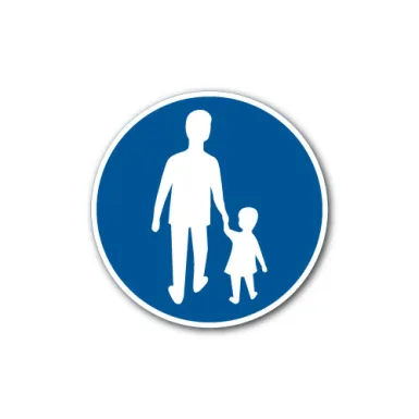 Skylt / Påbjuden gångbana