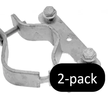 Skylt / Stolpfäste för 60 rör, till skylt bockad kant (2-pack)