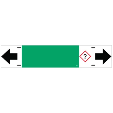 Rörmärkningsskylt (10-pack) (Grön – Vatten & Värme)