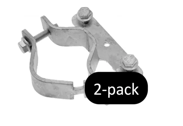Skylt / Stolpfäste för 60 rör, till skylt bockad kant (2-pack)