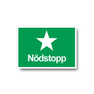 Skylt / Nödstopp grön