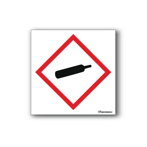 Dekal / Gas under tryck symbol