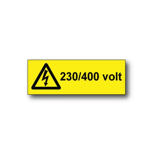 Skylt / 230/400 Volt