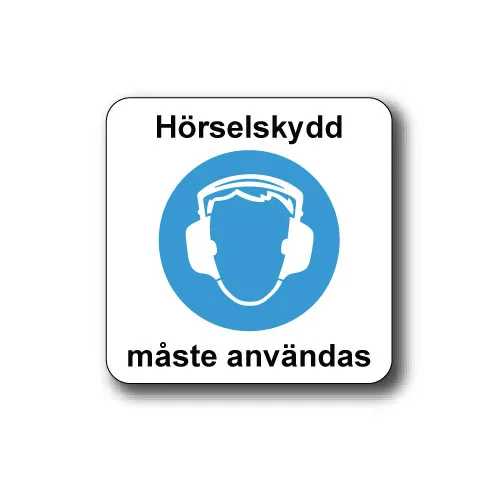 Golvdekal / Hörselskydd måste användas