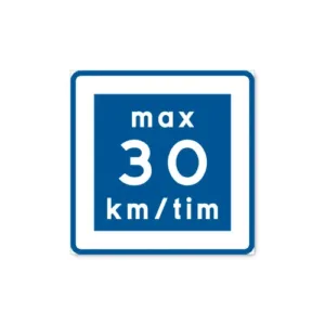 Skylt / Max 30 km/tim