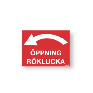 Dekal / Öppning röklucka vänster