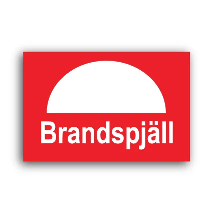 Ventilationsskylt / Brandspjäll