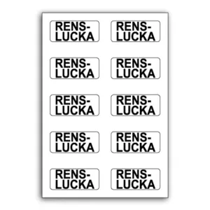 Ventilationsetikett Renslucka