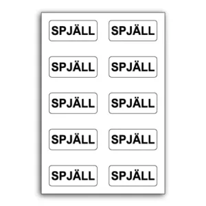 Ventilationsetikett Spjäll