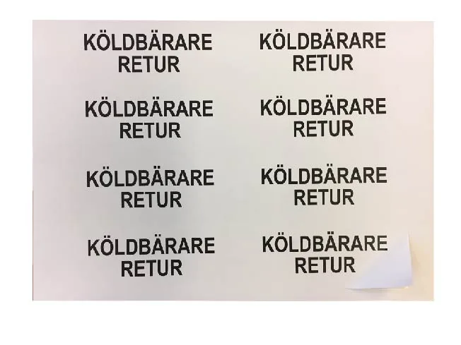 Rörmärkning / TIP ark - 10-Pack
