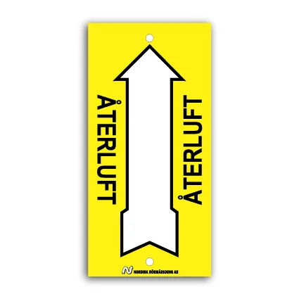 Ventilationsskylt / Återluft