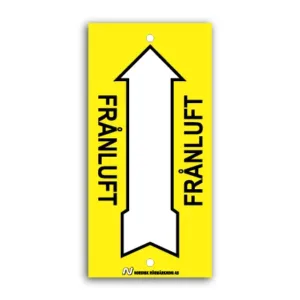 Ventilationsskylt / Frånluft