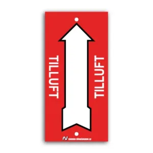 Ventilationsskylt / Tilluft