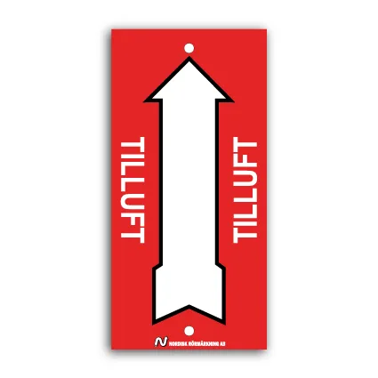 Ventilationsskylt / Tilluft