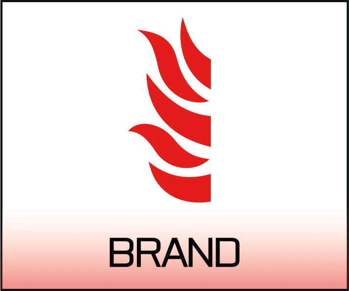 Bild på symbol föreställande en flamma för brandskyltar