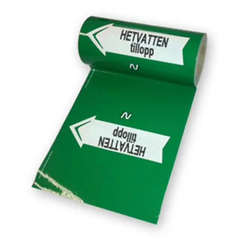 Rörmärkning / Hetvatten tillopp