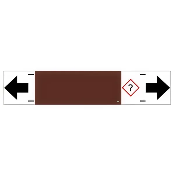 Rörmärkningsskylt (10-pack) (Brun – Brandfarliga Vätskor)
