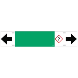 Rörmärkningsskylt (10-pack) (Grön – Vatten & Värme)
