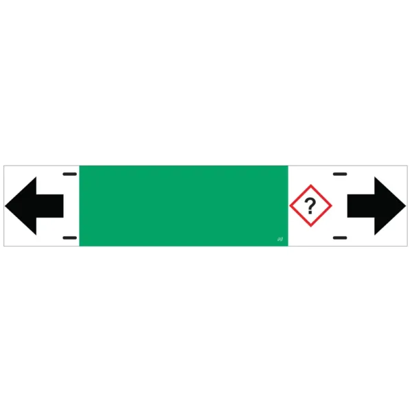 Rörmärkningsskylt (10-pack) (Grön – Vatten & Värme)