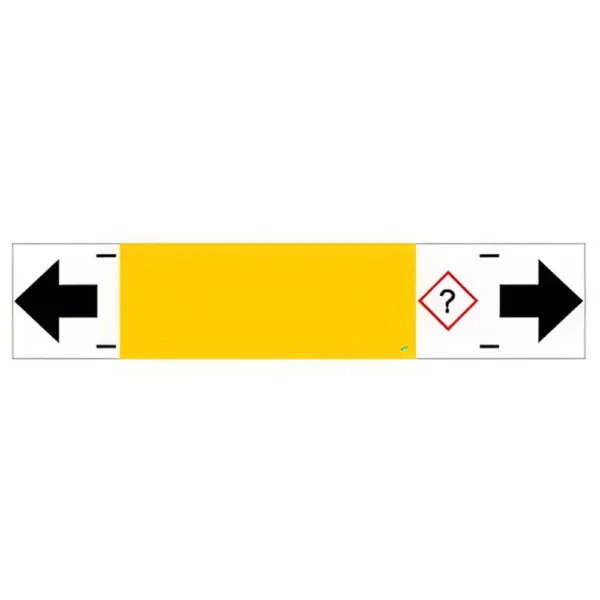 Rörmärkningsskylt (10-pack) (Gul – Oxiderande Gaser & Vätskor)