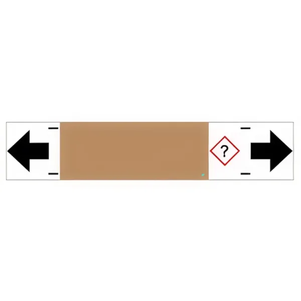 Rörmärkningsskylt (10-pack) (Ljusbrun – Övriga Gaser & Klor)
