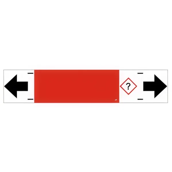 Rörmärkningsskylt (10-pack) (Röd – Brandskydd)