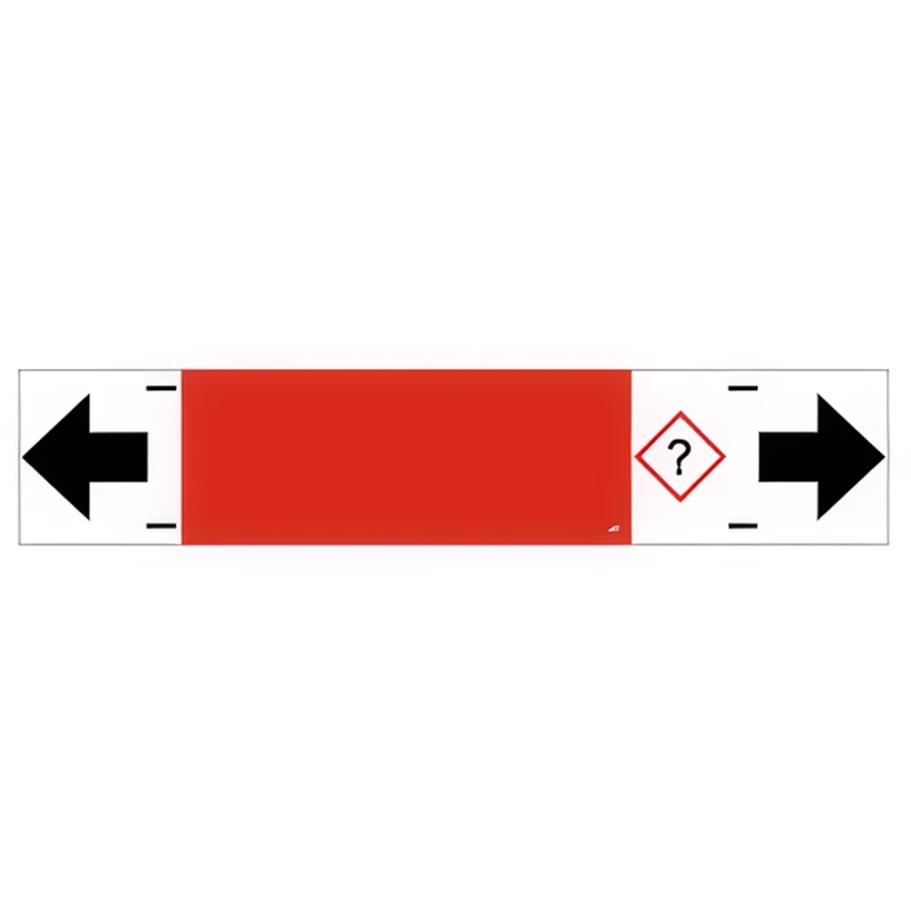 Rörmärkningsskylt (10-pack) (Röd – Brandskydd)