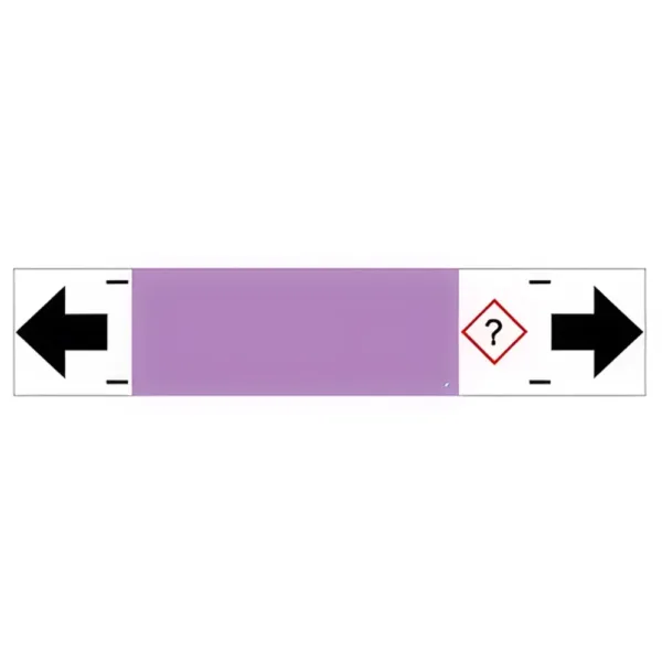 Rörmärkningsskylt (10-pack) (Violett – Frätande och Giftiga Gaser & Vätskor)