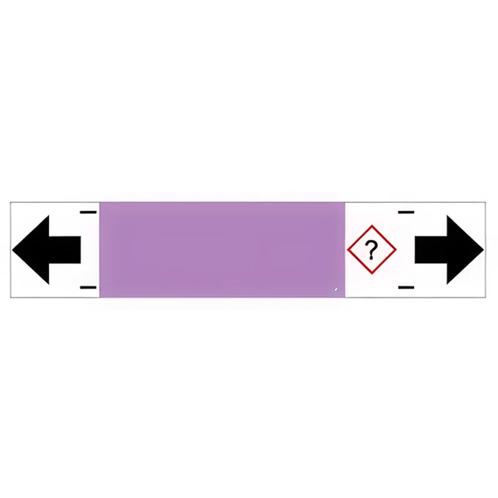Rörmärkningsskylt (10-pack) (Violett – Frätande och Giftiga Gaser & Vätskor)