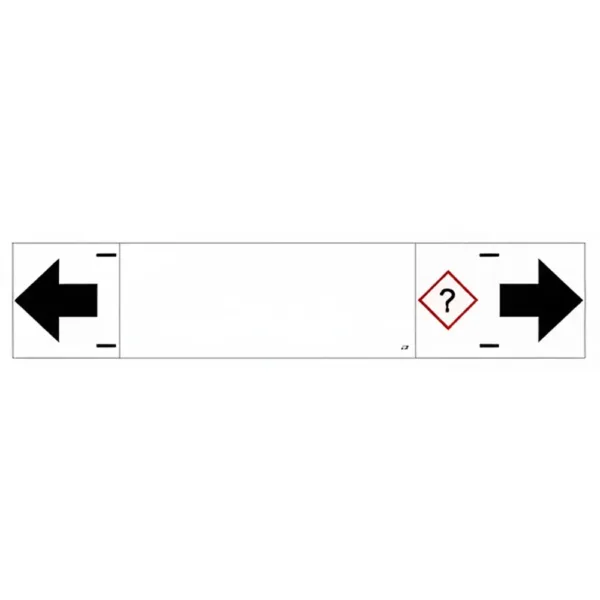 Rörmärkningsskylt (10-pack) (Vit – Tilläggstext & Information)
